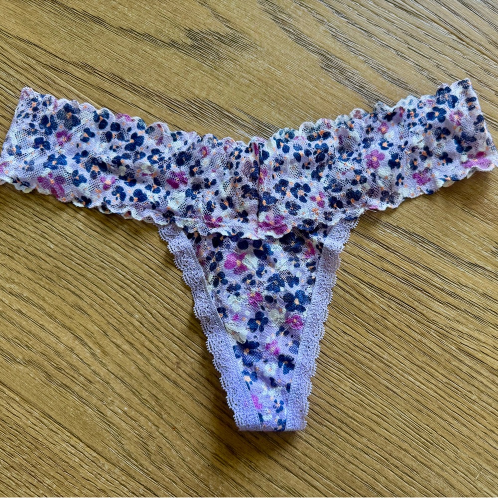 Victoria’s Secret The Lacie Thong Purple Floral
